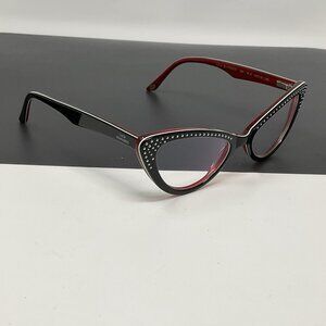 Lulu Guinness L864 Cat Eye Eyeglasses Black Red 50 [] 18-140